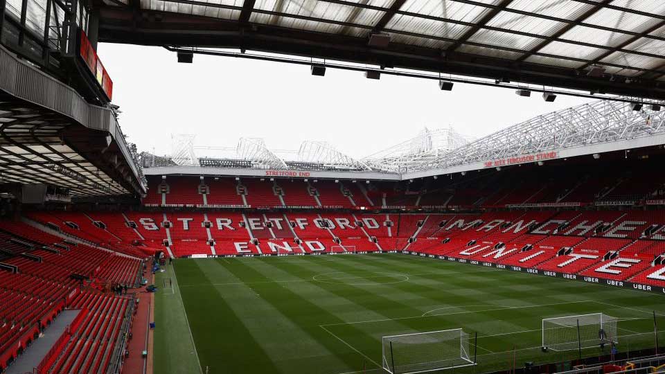 Old Trafford, Manchester United arena i England. Tar dig till fotbollsresor Manchester United, Premier League. 